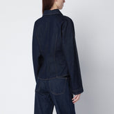 Agolde Dark Indigo Fitted Denim Shirt Blue