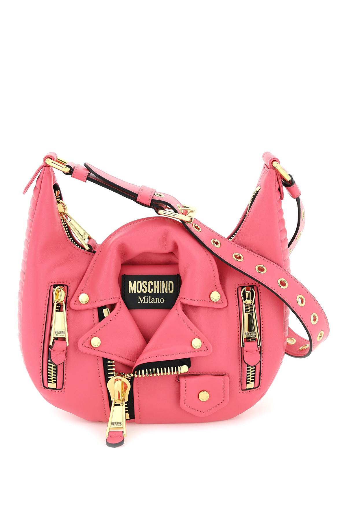 Moschino nappa leather mini biker bag