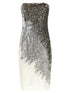 Elisabetta Franchi Metallic Tulle Dress Silver