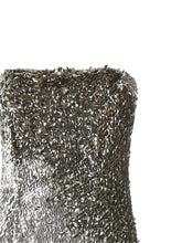 Elisabetta Franchi Metallic Tulle Dress Silver