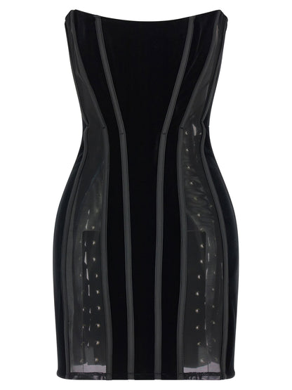 Elisabetta Franchi Corset Dress Black  