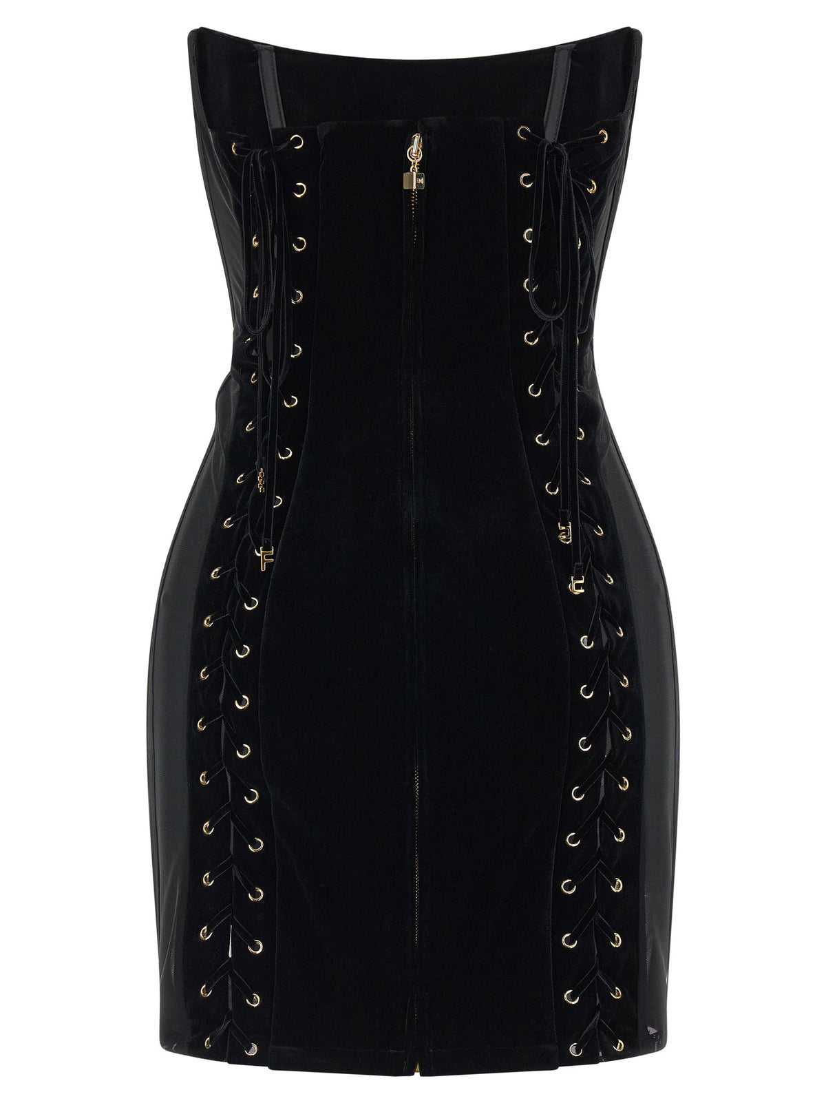 Elisabetta Franchi Corset Dress Black  