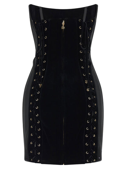 Elisabetta Franchi Corset Dress Black  