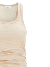 Elisabetta Franchi Logo Embroidery Dress Beige