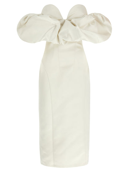 Elisabetta Franchi Off-the-shoulder Dress White