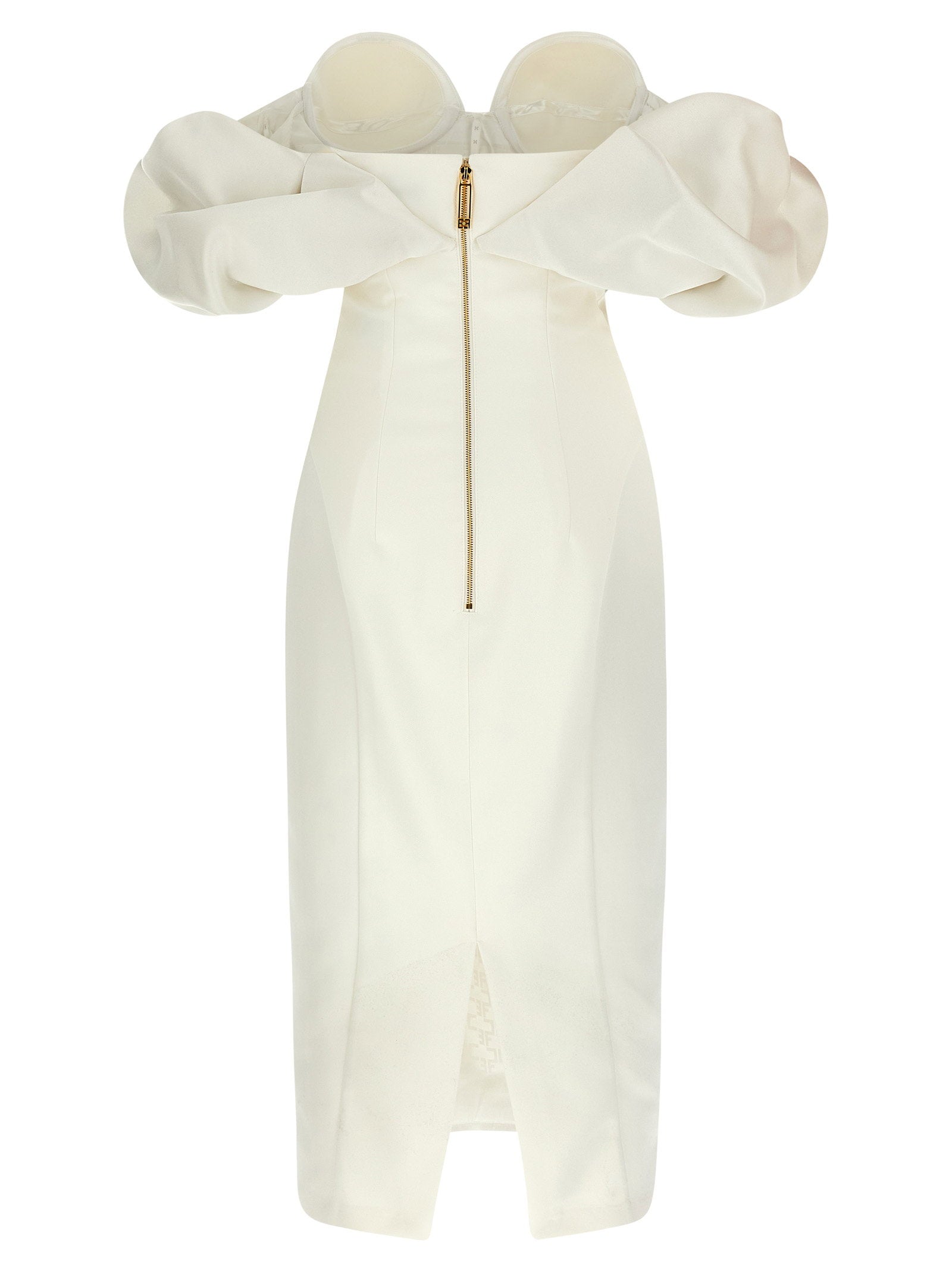 Elisabetta Franchi Off-the-shoulder Dress White