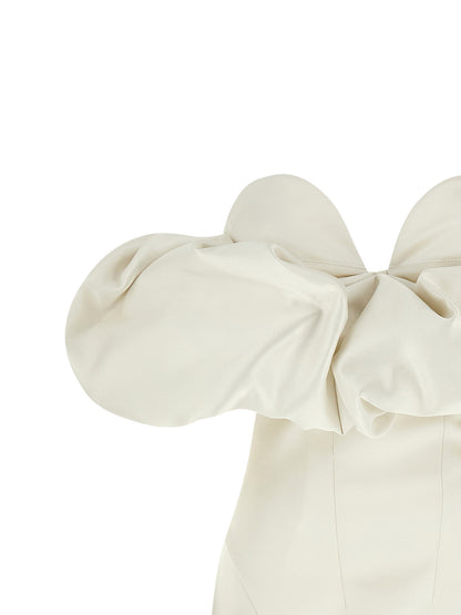 Elisabetta Franchi Off-the-shoulder Dress White