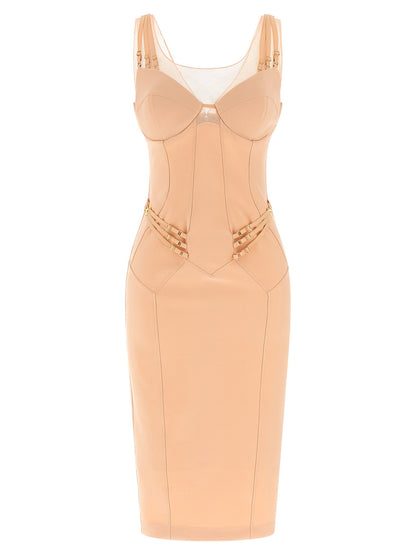 Elisabetta Franchi Corset Dress Pink