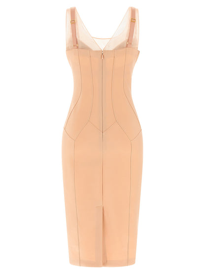 Elisabetta Franchi Corset Dress Pink