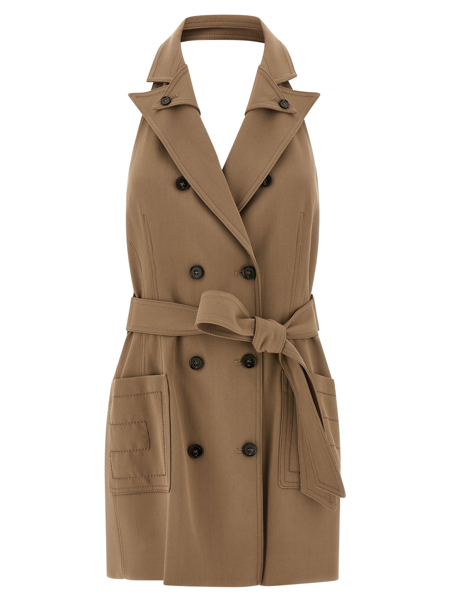 Elisabetta Franchi Vest Dress Beige