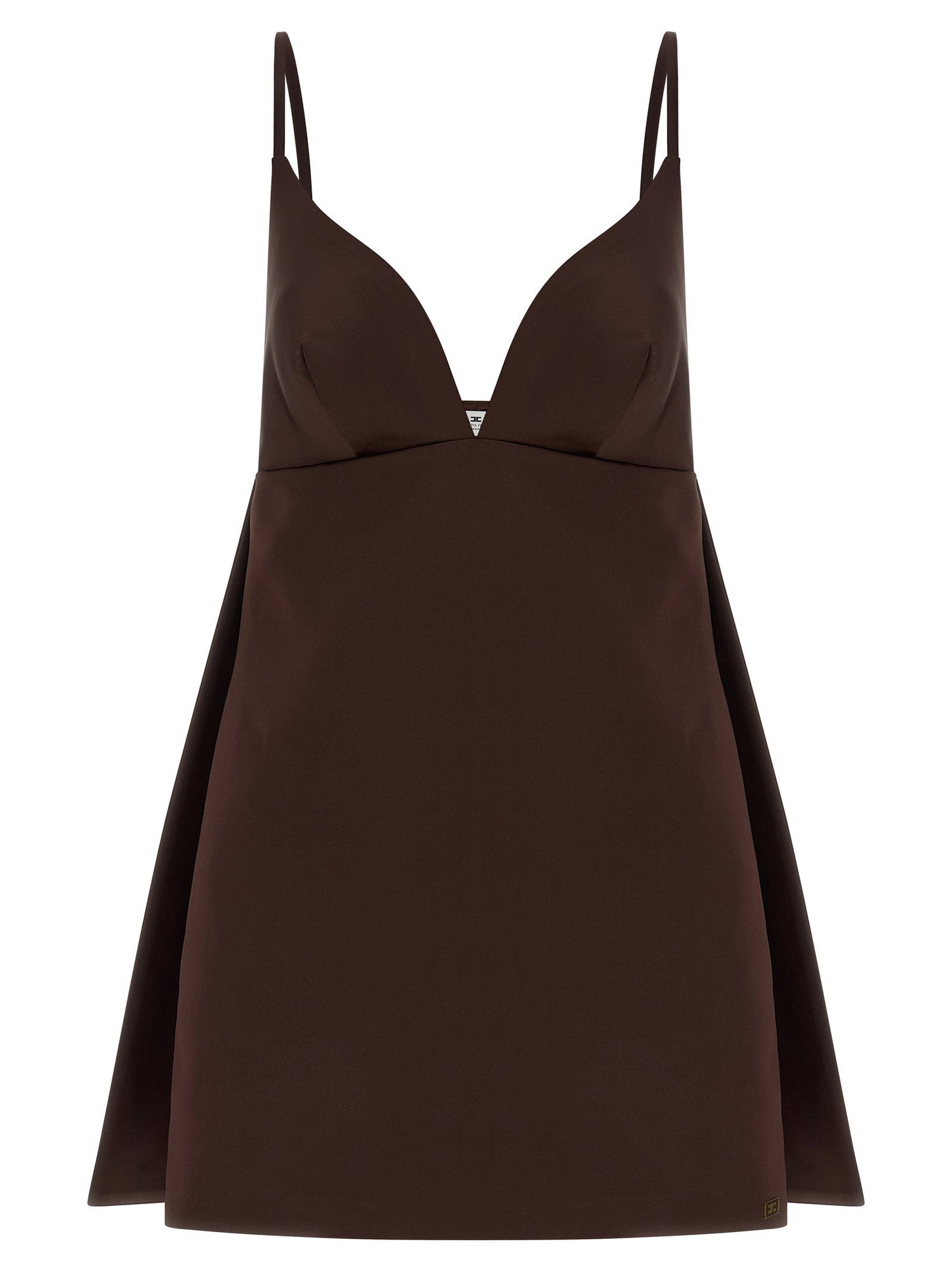 Elisabetta Franchi Duchesse Dress Brown
