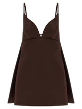 Elisabetta Franchi Duchesse Dress Brown