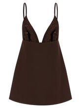 Elisabetta Franchi Duchesse Dress Brown