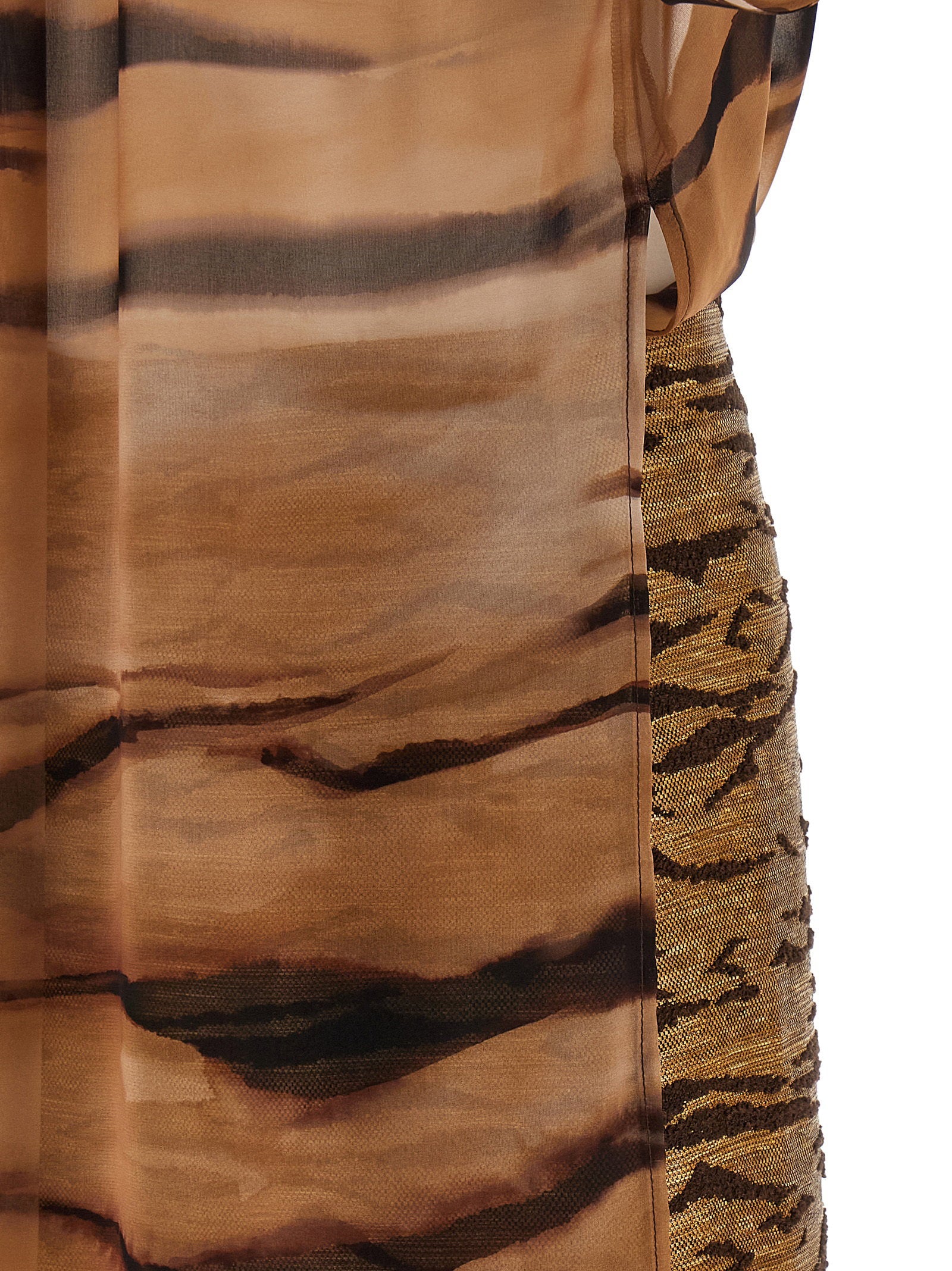 Elisabetta Franchi Animal Dress Brown