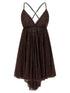 Elisabetta Franchi Lace Mini Dress Brown