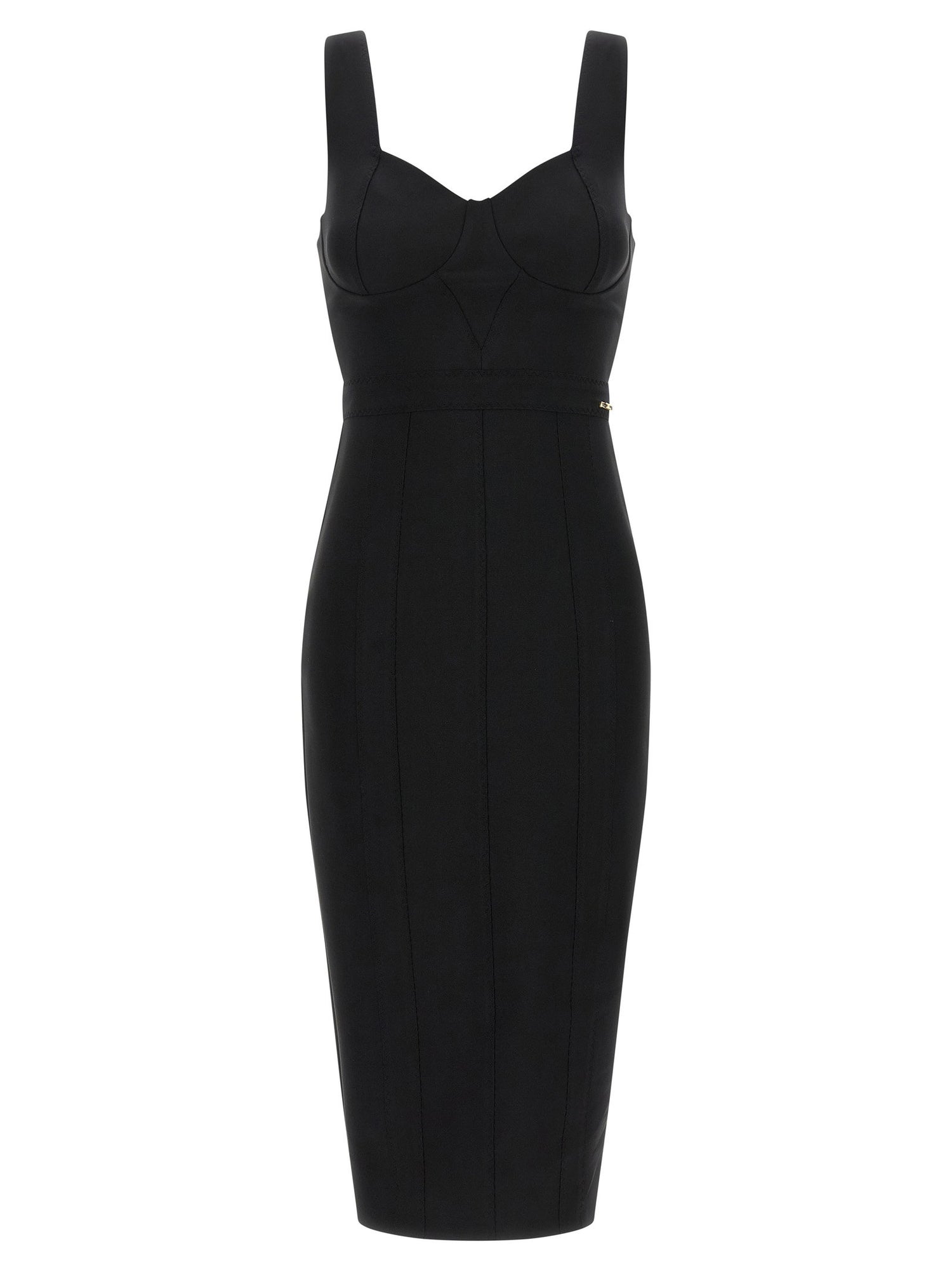 Elisabetta Franchi Scuba Dress Black