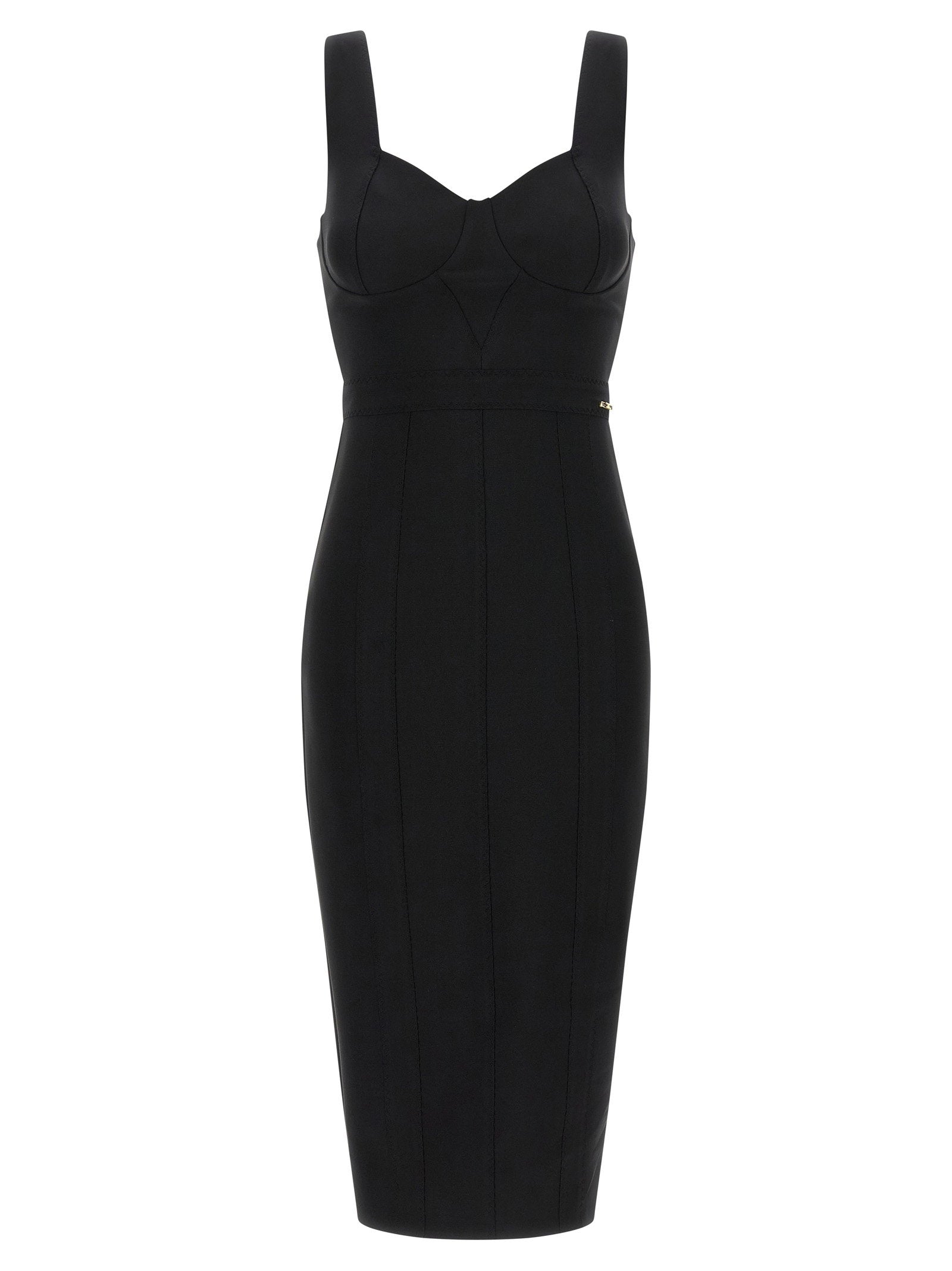 Elisabetta Franchi Scuba Dress Black