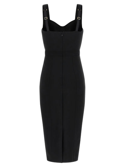 Elisabetta Franchi Scuba Dress Black