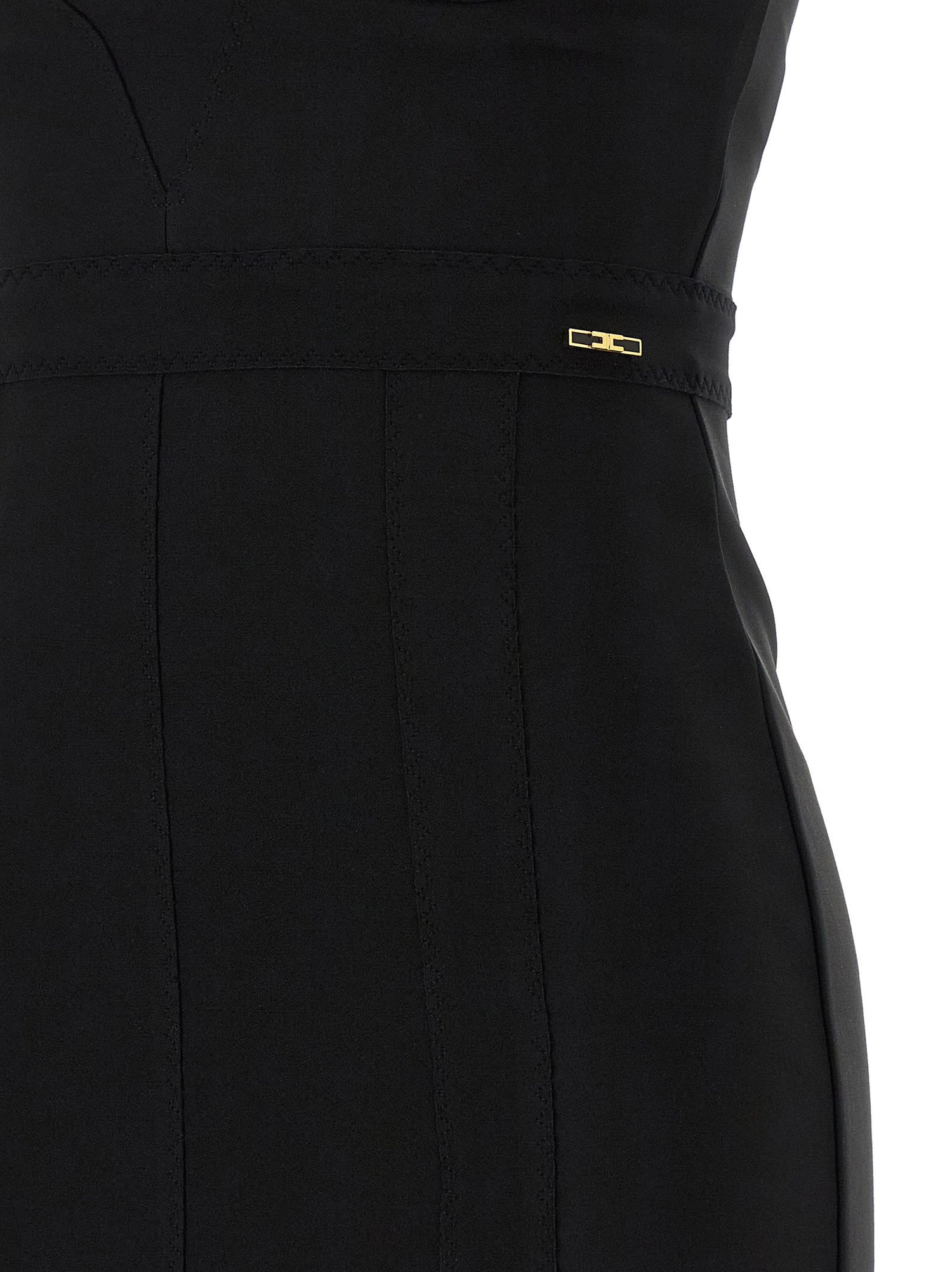 Elisabetta Franchi Scuba Dress Black
