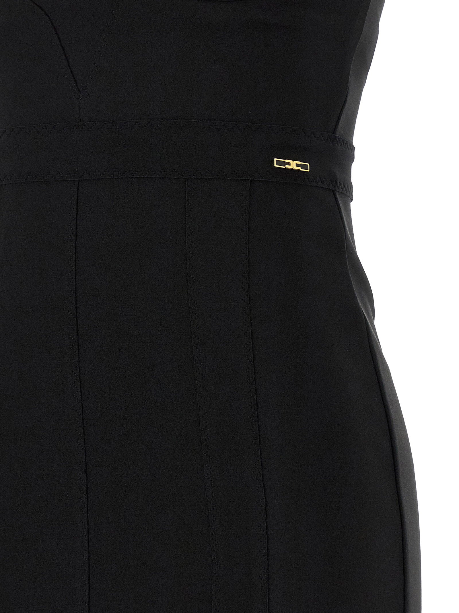 Elisabetta Franchi Scuba Dress Black