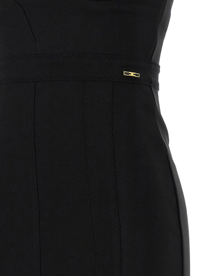 Elisabetta Franchi Scuba Dress Black