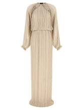 Fabiana Filippi Long Pleated Dress Beige