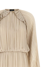 Fabiana Filippi Long Pleated Dress Beige