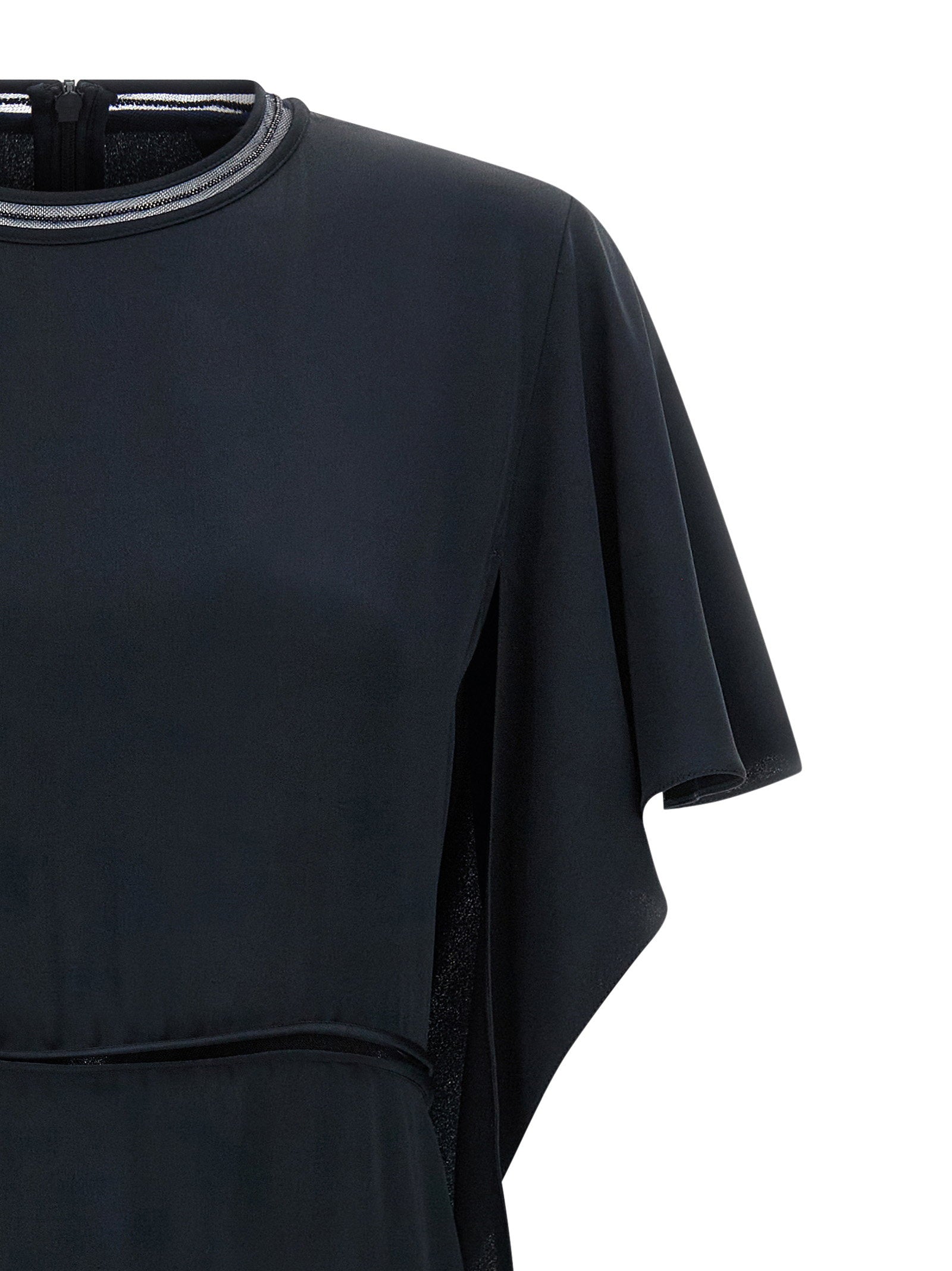 Fabiana Filippi Ruffle Dress Blue