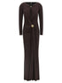 Elisabetta Franchi Red Carpet Dress Brown