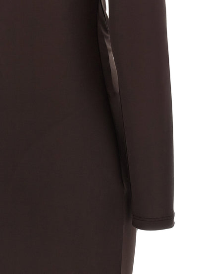 Elisabetta Franchi Red Carpet Dress Brown