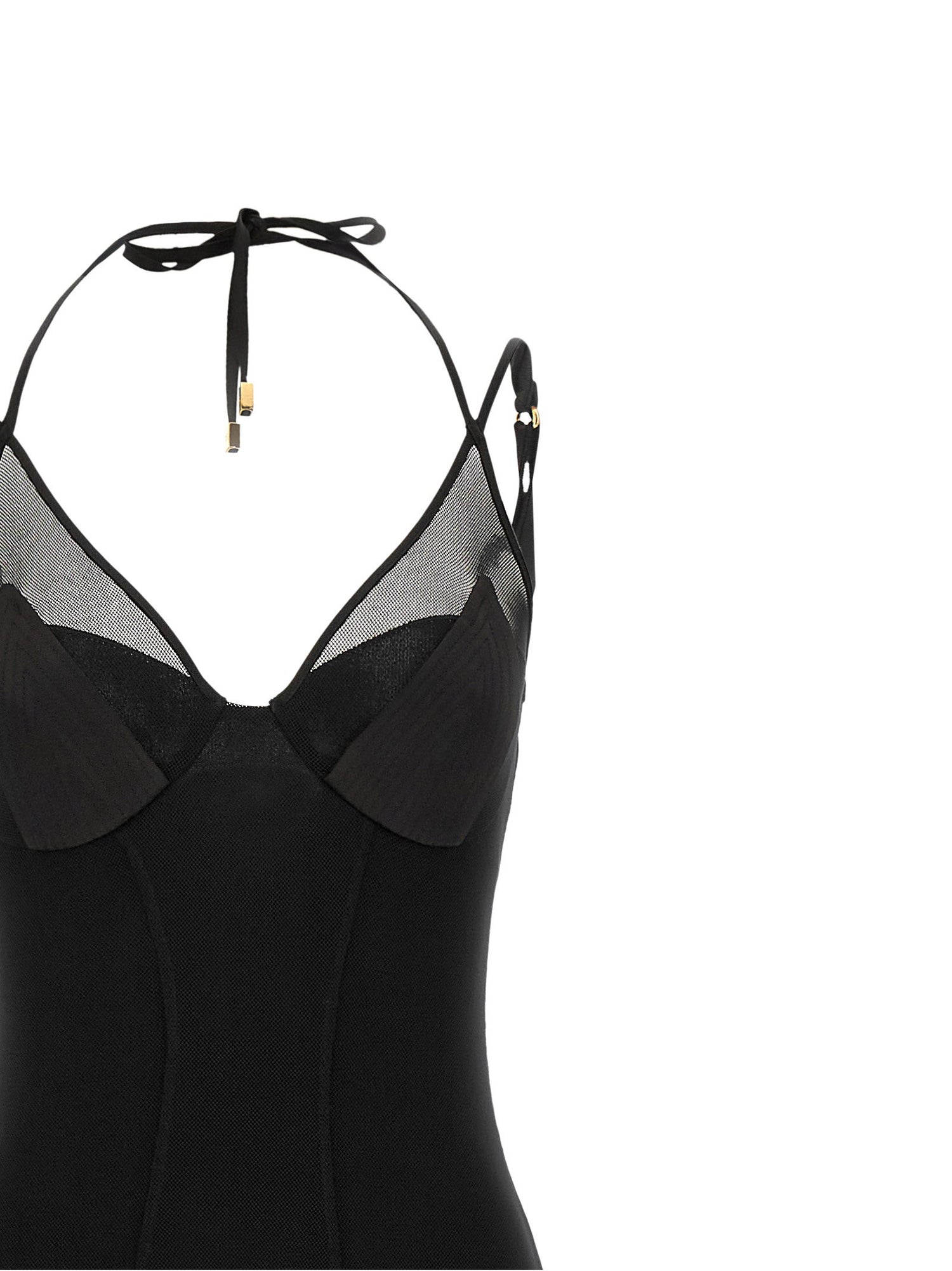 Elisabetta Franchi Red Carpet Dress Black