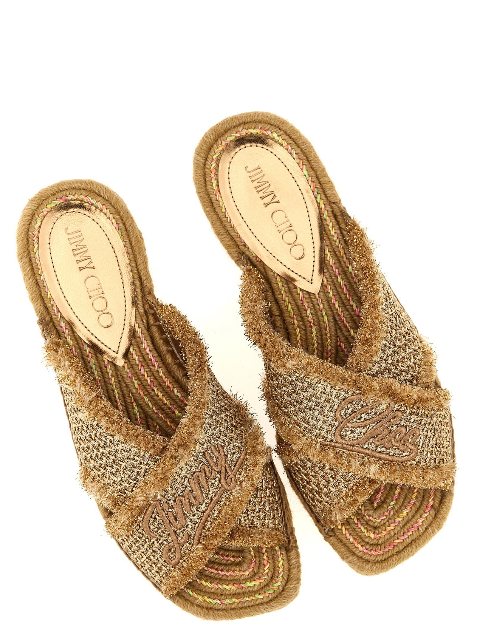 Jimmy Choo Aciel Sandals Gold