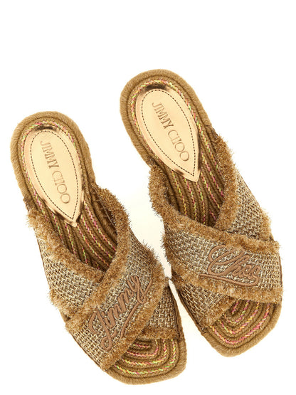 Jimmy Choo Aciel Sandals Gold