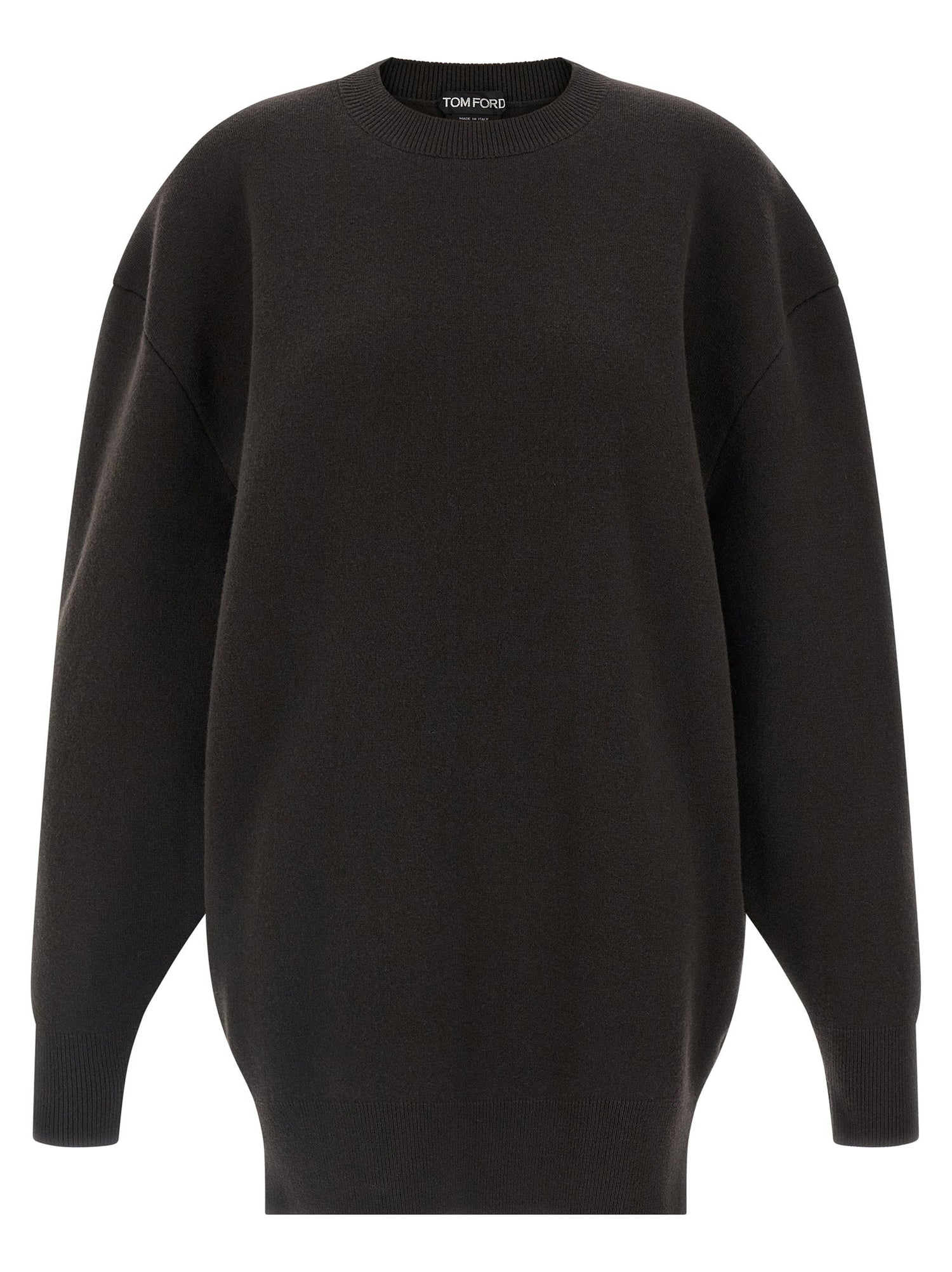 Tom Ford Sculptural Double Face Dress Brown