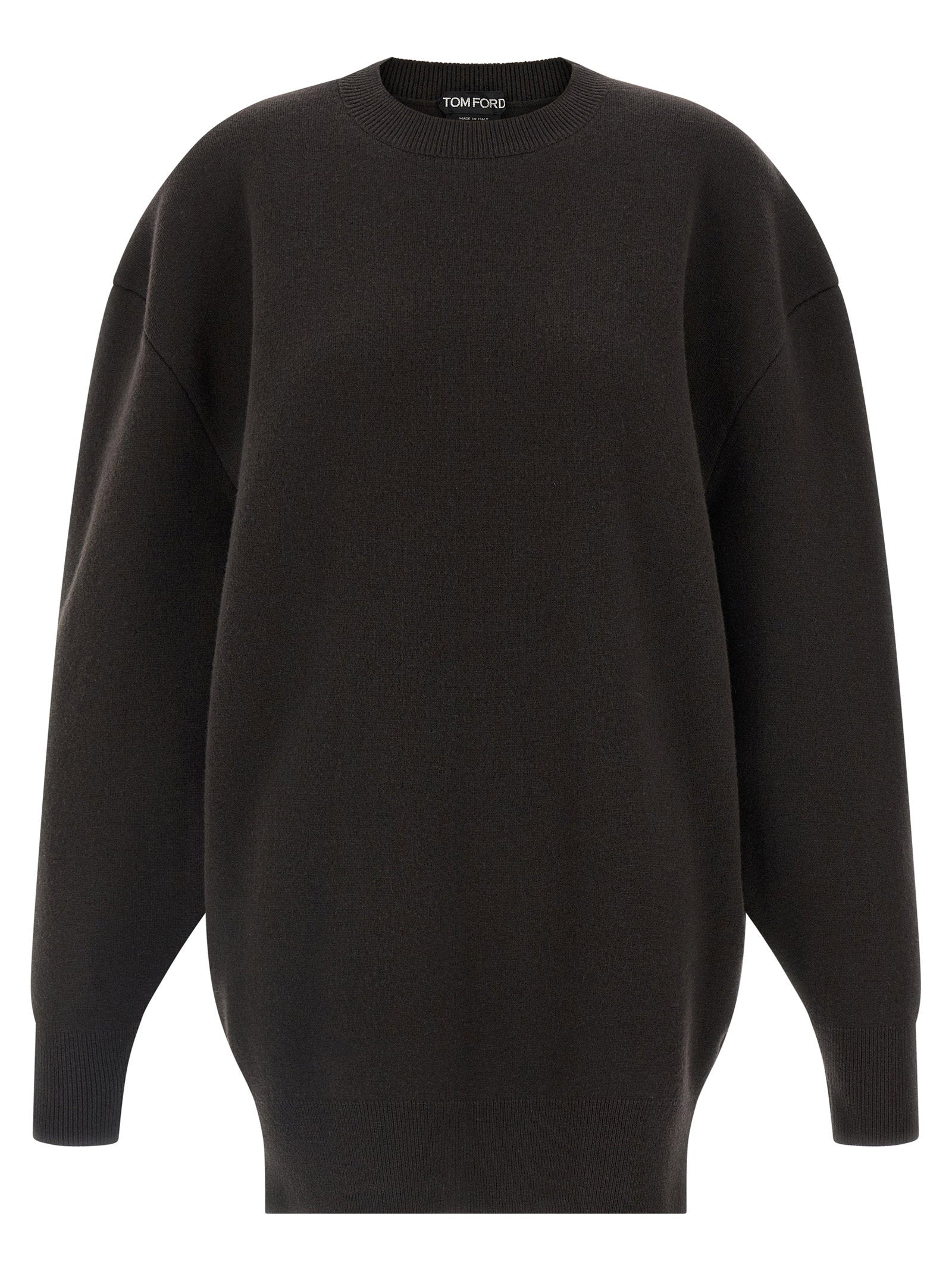 Tom Ford Sculptural Double Face Dress Brown