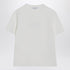 Max Mara White Viscose Crêpe T-shirt with Embossed Logo White