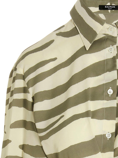 Balmain Zebra Shirt Multicolor