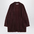 Max Mara Cherry Shaved Mohair Midi Cardigan Burgundy