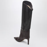 Jimmy Choo Alizze Knee-High Leather Boots 85mm Green