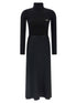 Elisabetta Franchi Turtleneck Dress Black