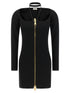 Elisabetta Franchi Fabric Stitch Knit Dress Black