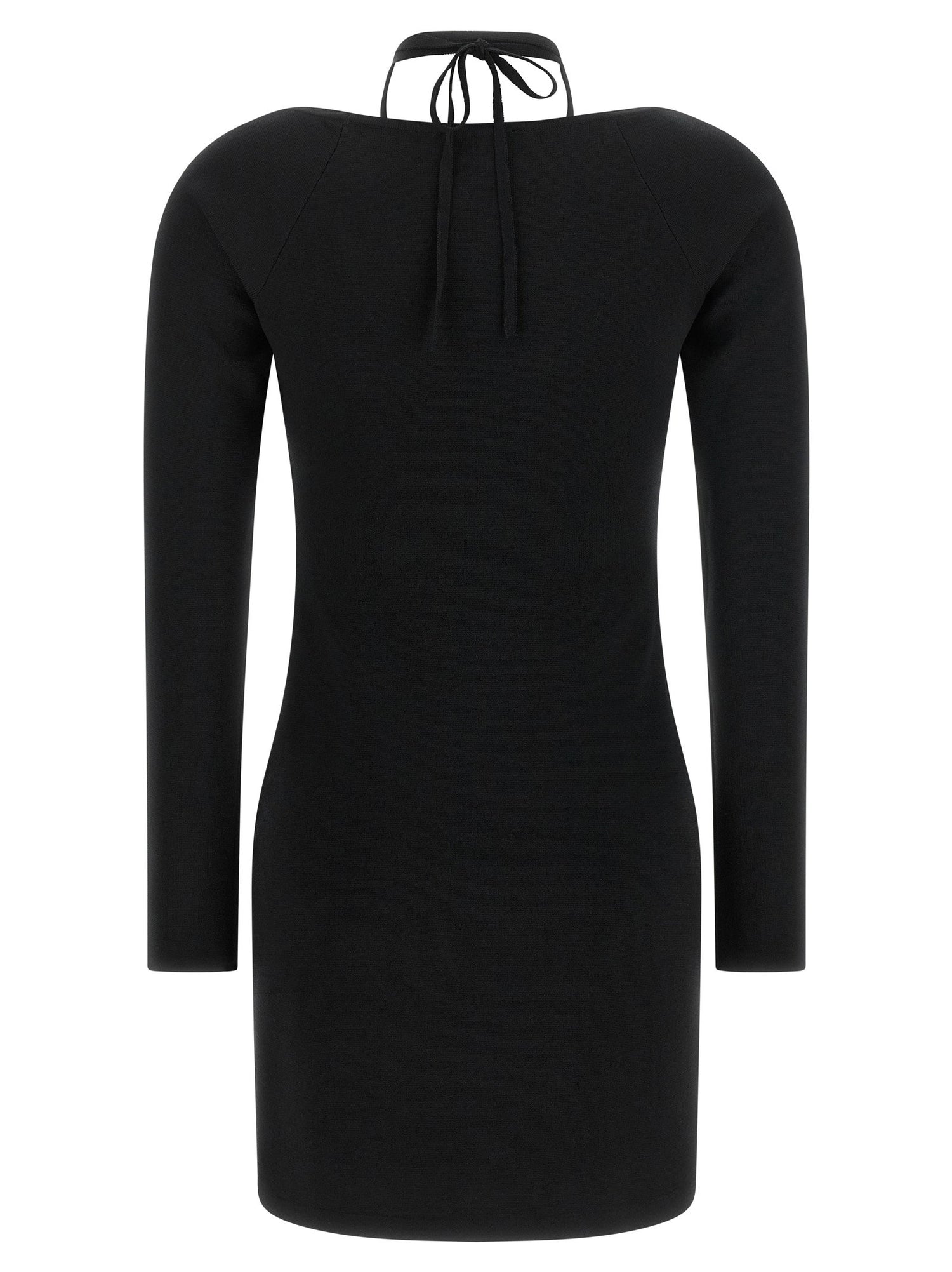 Elisabetta Franchi Fabric Stitch Knit Dress Black