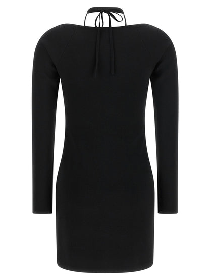 Elisabetta Franchi Fabric Stitch Knit Dress Black