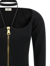 Elisabetta Franchi Fabric Stitch Knit Dress Black