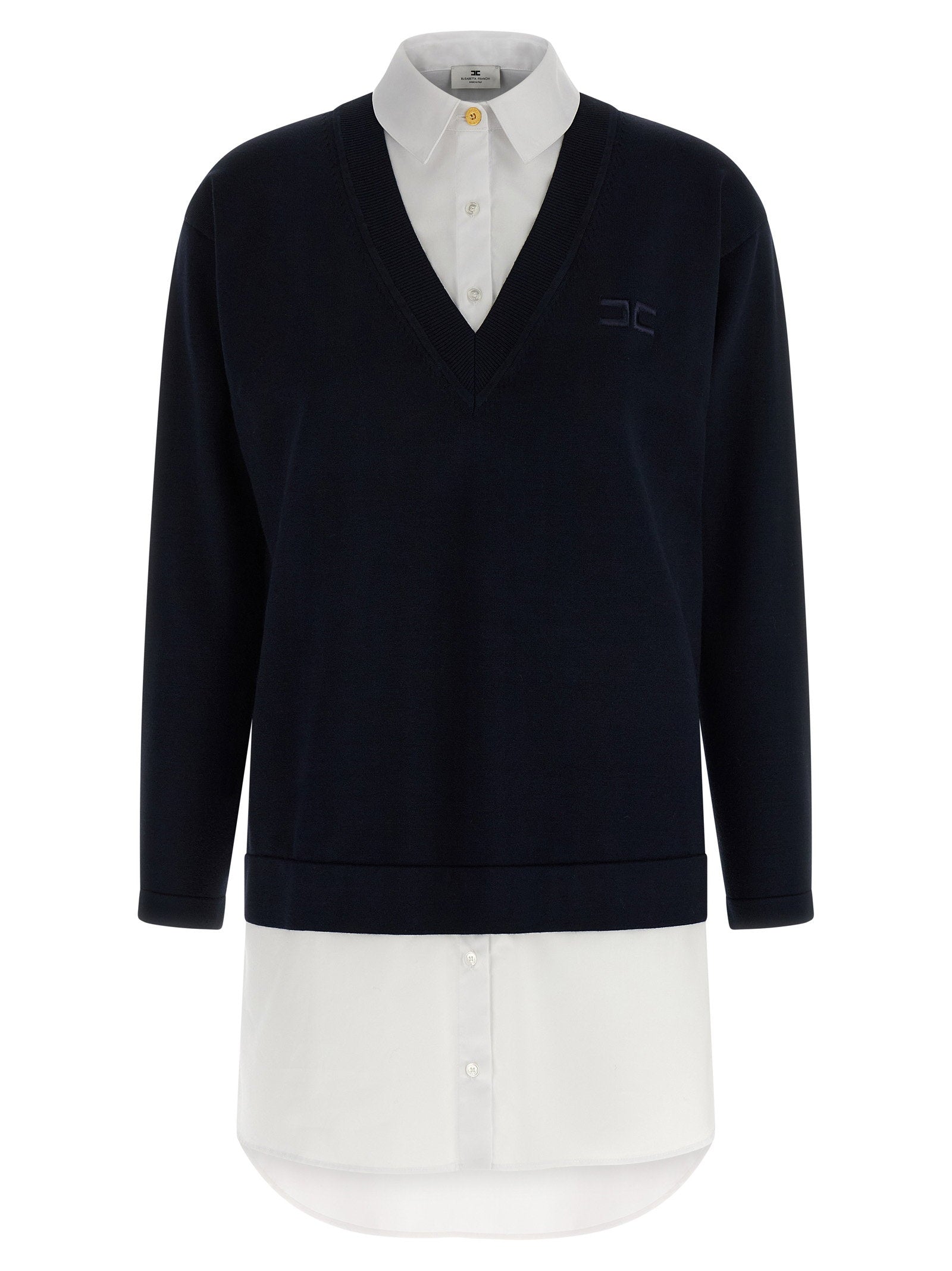 Elisabetta Franchi Multi-layered Dress Blue