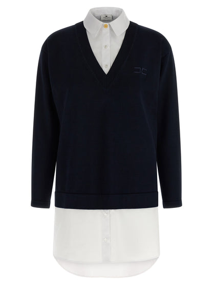 Elisabetta Franchi Multi-layered Dress Blue