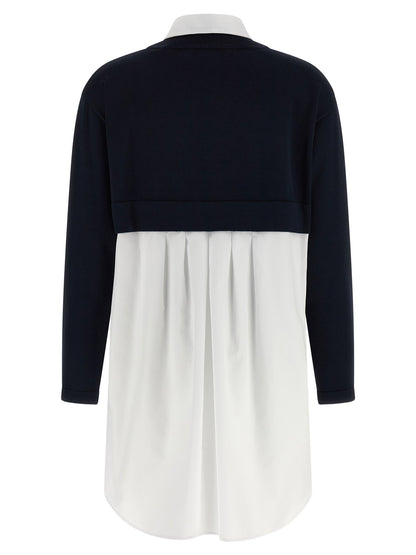 Elisabetta Franchi Multi-layered Dress Blue