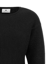 Elisabetta Franchi Knitted Pleated Dress Black