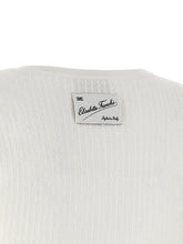 Elisabetta Franchi Knitted Pleated Dress White