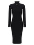 Elisabetta Franchi Ribbed Knit Dress Black
